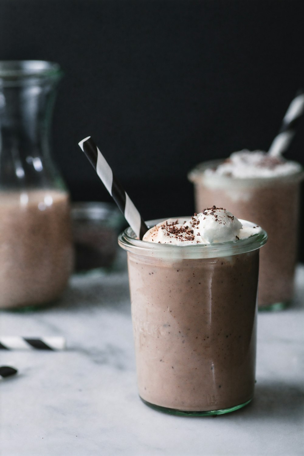 ice cream in clear glass cup