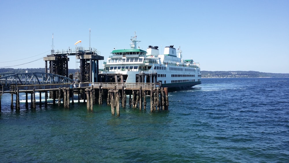 white cruise ship on sea during daytime