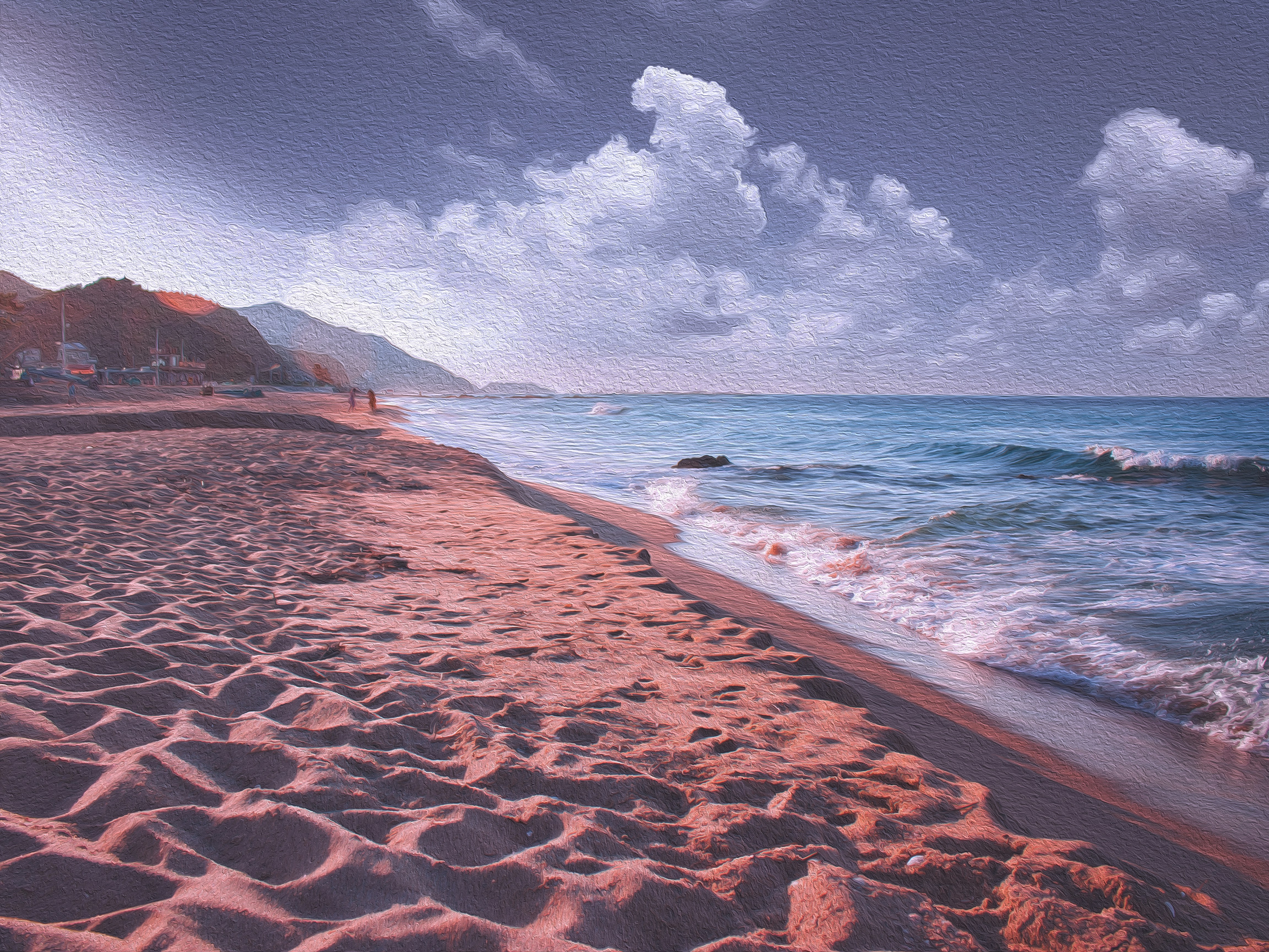 brown sand beach under blue sky and white clouds during daytime