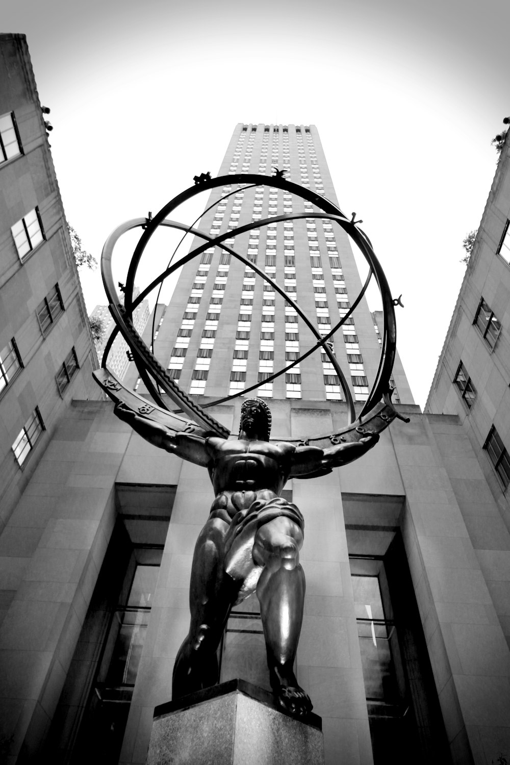 grayscale photo of round metal ball