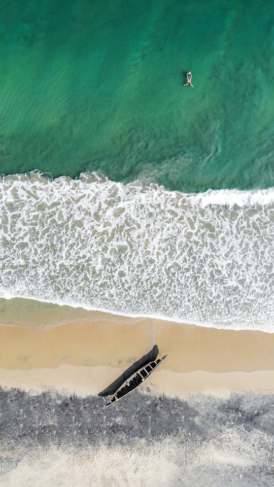 aerial view of beach during daytime in Varkala India