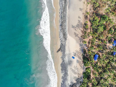 Varkala Beach, drone view