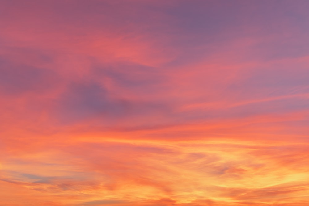 blue and orange cloudy sky