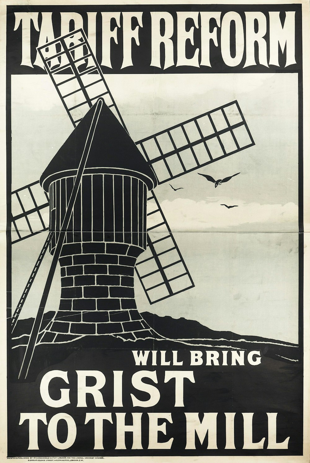 black and white windmill illustration