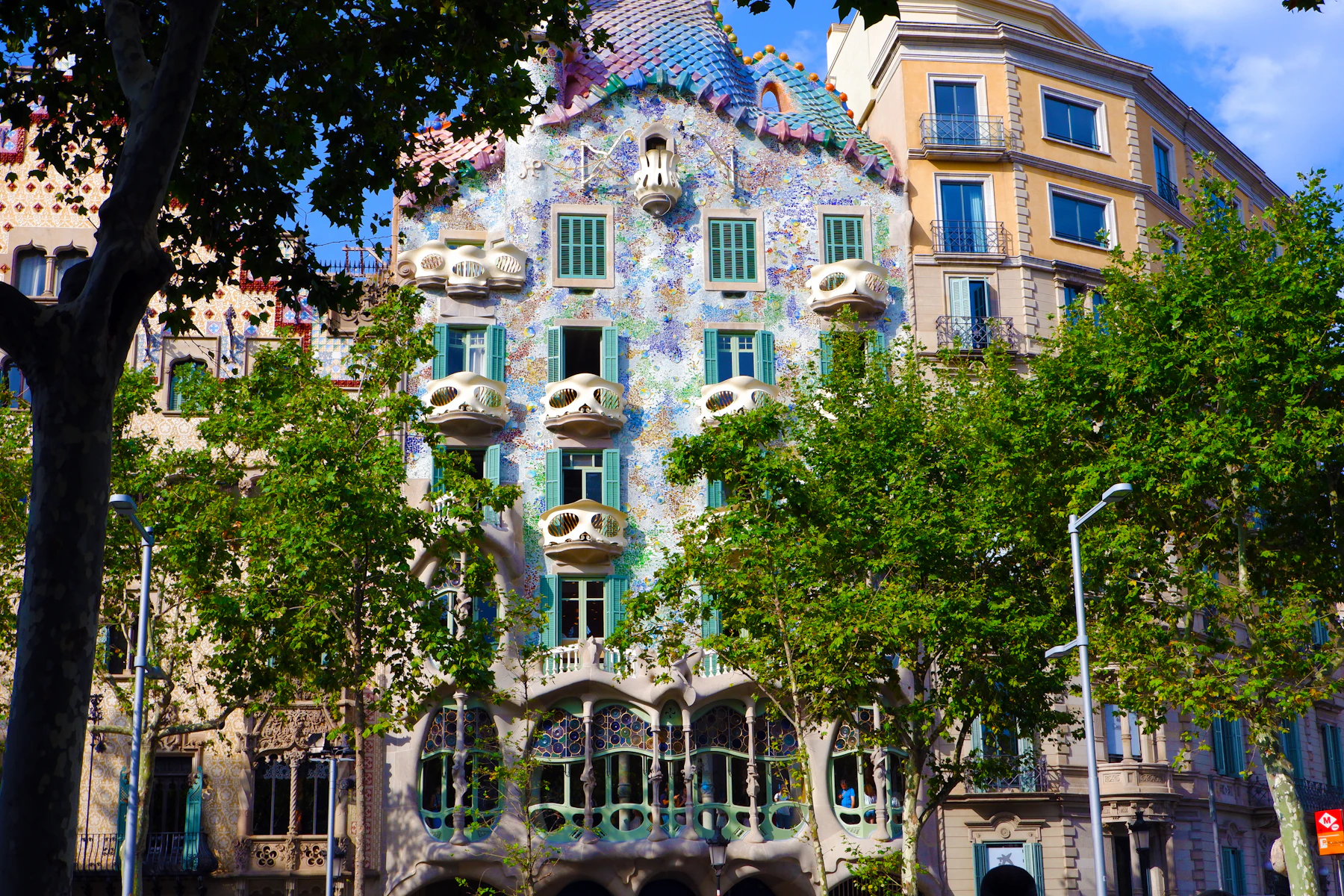 Casa Batlló – Fassade am Passeig de Gràcia