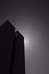 grayscale photo of concrete building