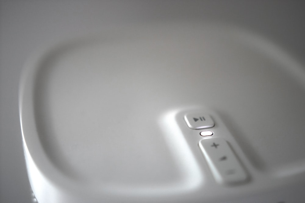 white electronic device turned on in close up photography