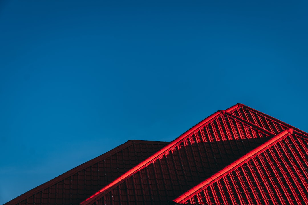  red and black building under blue sky roof