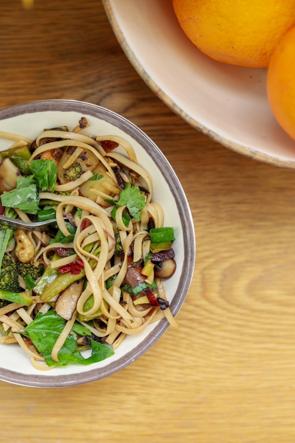 pasta dish on white ceramic bowl