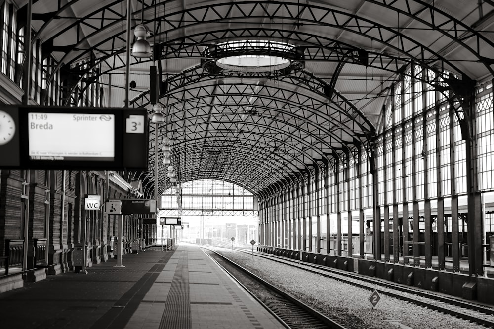 train station with people walking