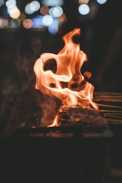 fire in fire in close up photography