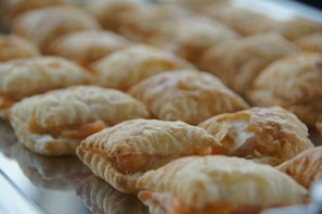 A tray of golden, flaky pastries fresh out of the oven