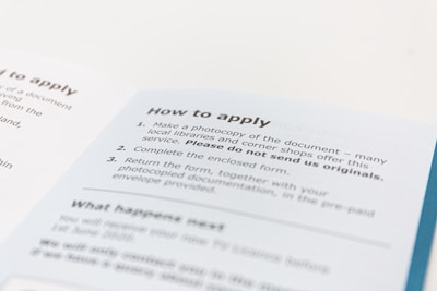 text on application - how to apply