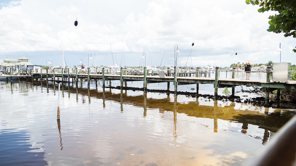 white and green wooden dock on sea during daytime