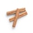 Three cinnamon sticks are arranged on a plain white background. The sticks are a warm, rich brown color with a textured, woody appearance.