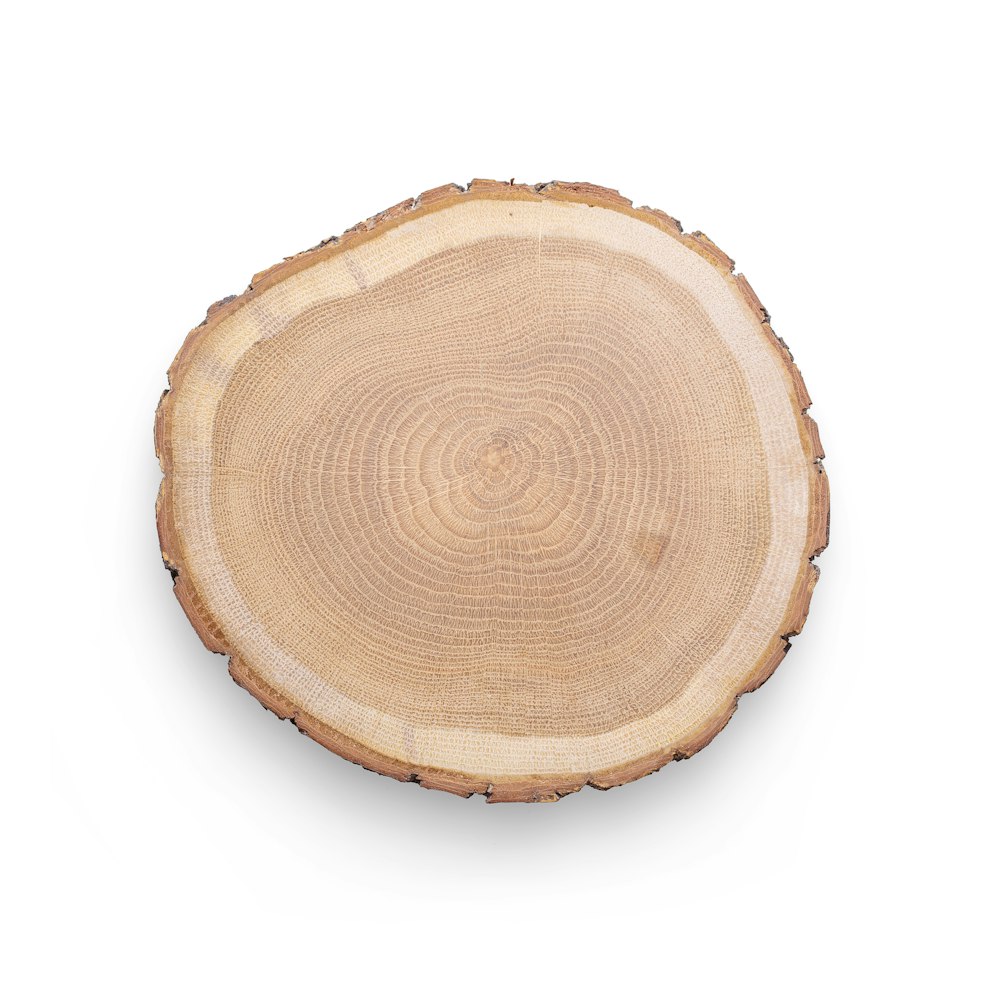 Decoración de mesa redonda de madera marrón