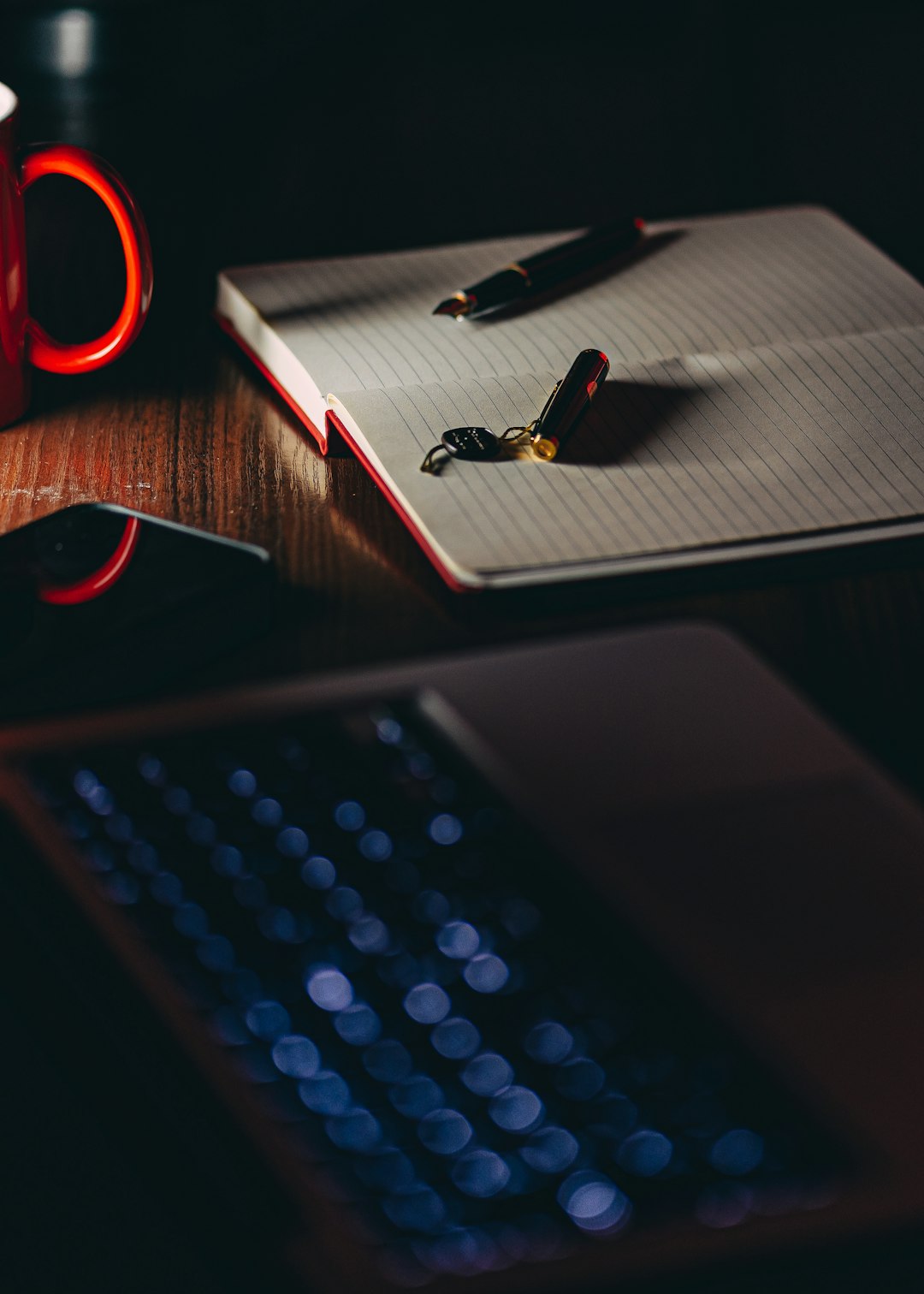 black and red computer keyboard