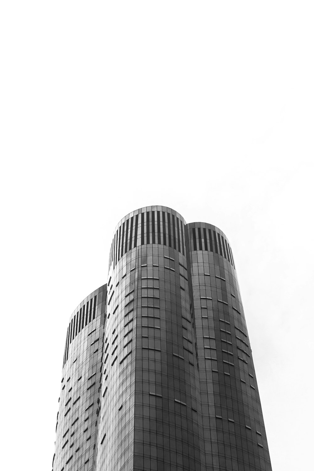 grayscale photo of high rise building