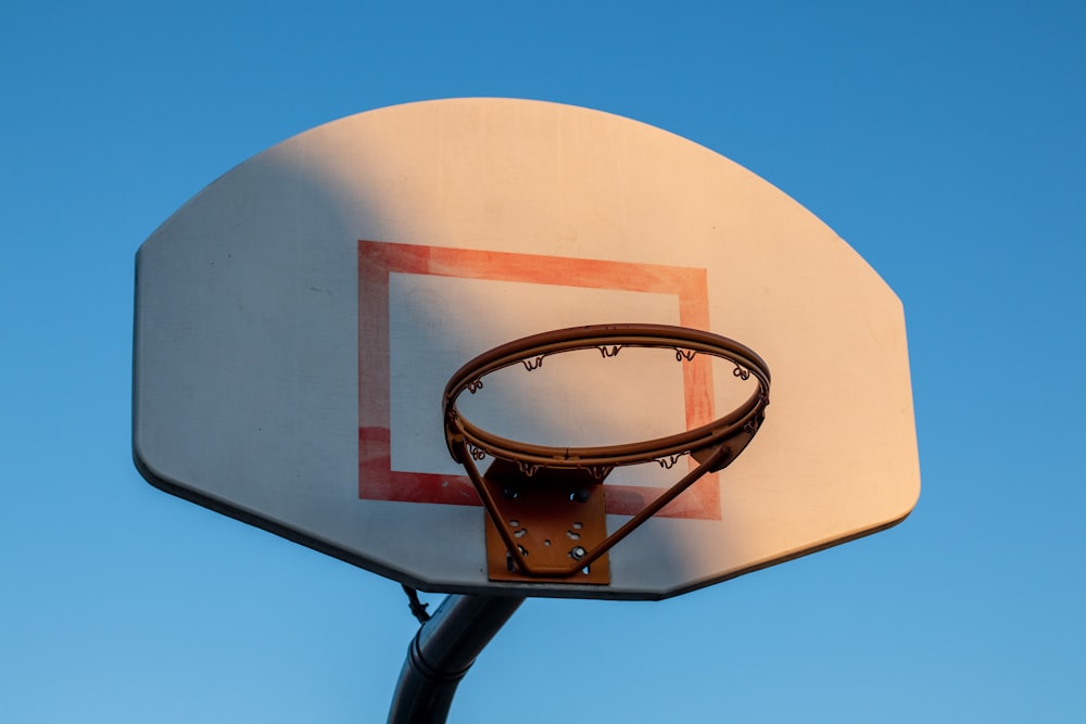 black and white basketball hoop