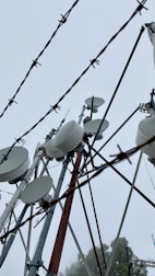 An industrial site with multiple antennas and communication equipment.