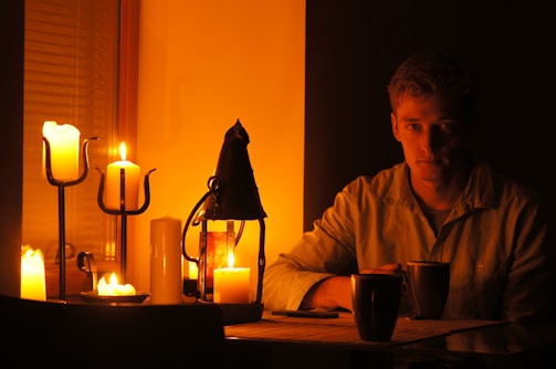 A young man sharing his story in a cozy, safe environment