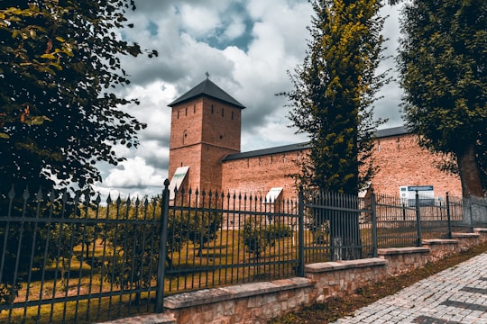 brown concrete building under white clouds during daytime in Suceava County Romania