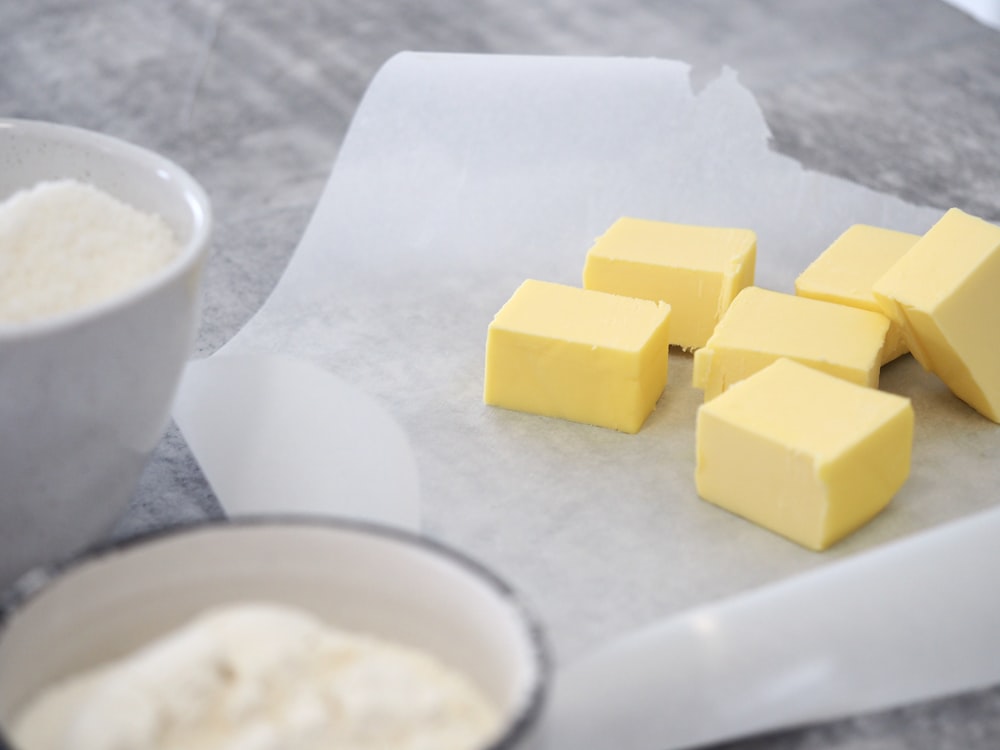 white ceramic bowl with white liquid