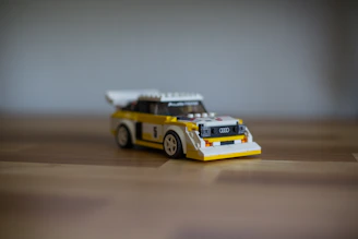 yellow and black police car toy
