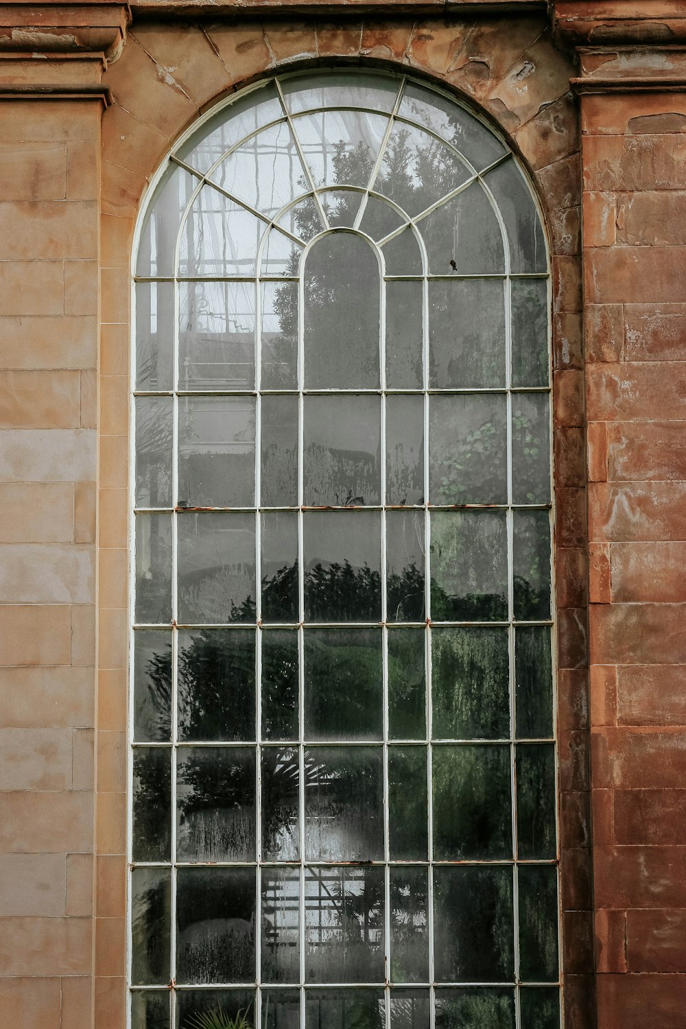 black metal framed glass window