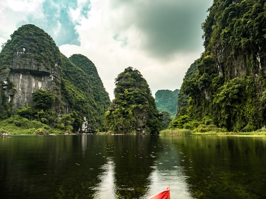 green trees beside body of water during daytime in Ecotourism Trang An Boat Tour Vietnam