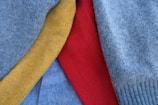 Close-up of colorful, soft fabric textures from the children's clothing line of Instinct Paris.