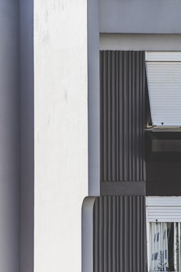 Close-up of detailed textures on a contemporary building facade in digital art.