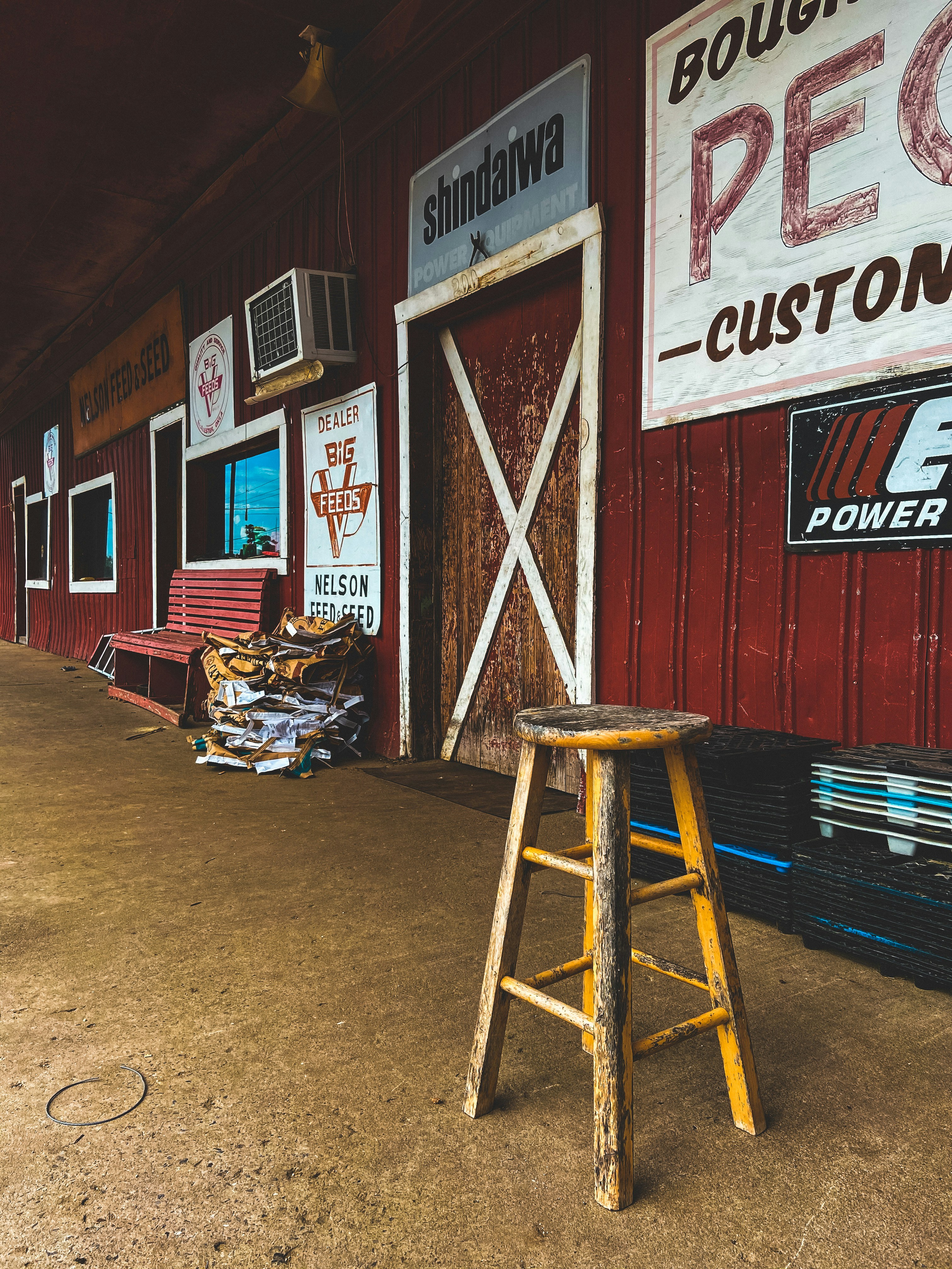 Industrial Iron Bar Stool