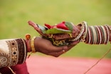 person holding bouquet of red roses