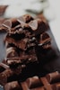 chocolate bar on white plate