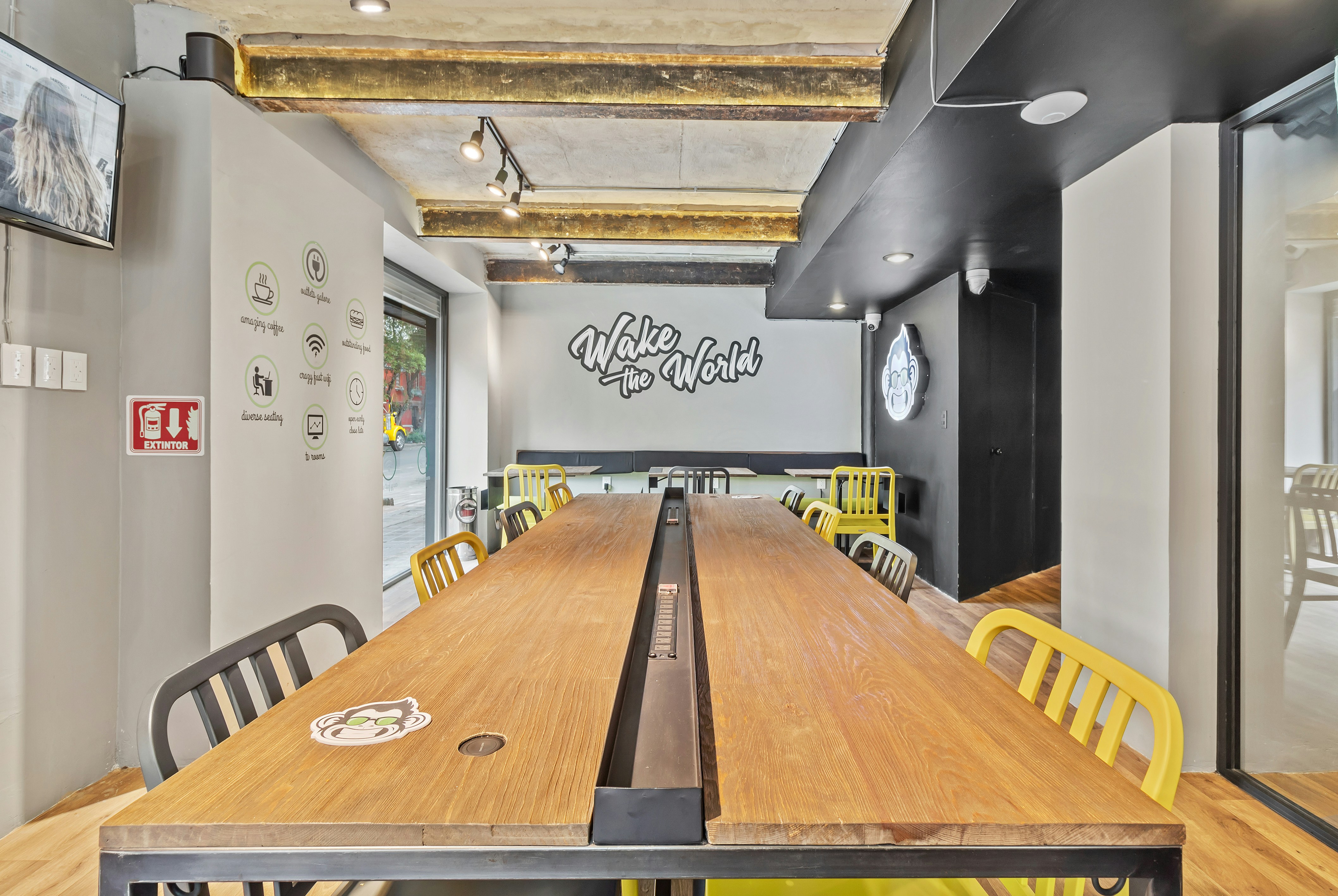 brown wooden table with chairs