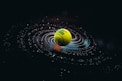 green and yellow ball on water