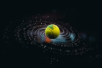 green and yellow ball on water
