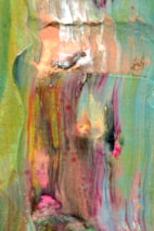 An abstract painting with flowing, merging colors evoking emotional depth.