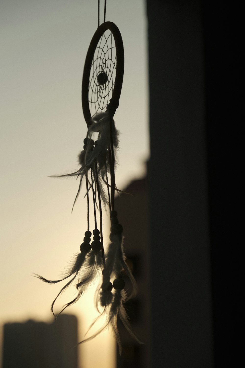 black and white dream catcher