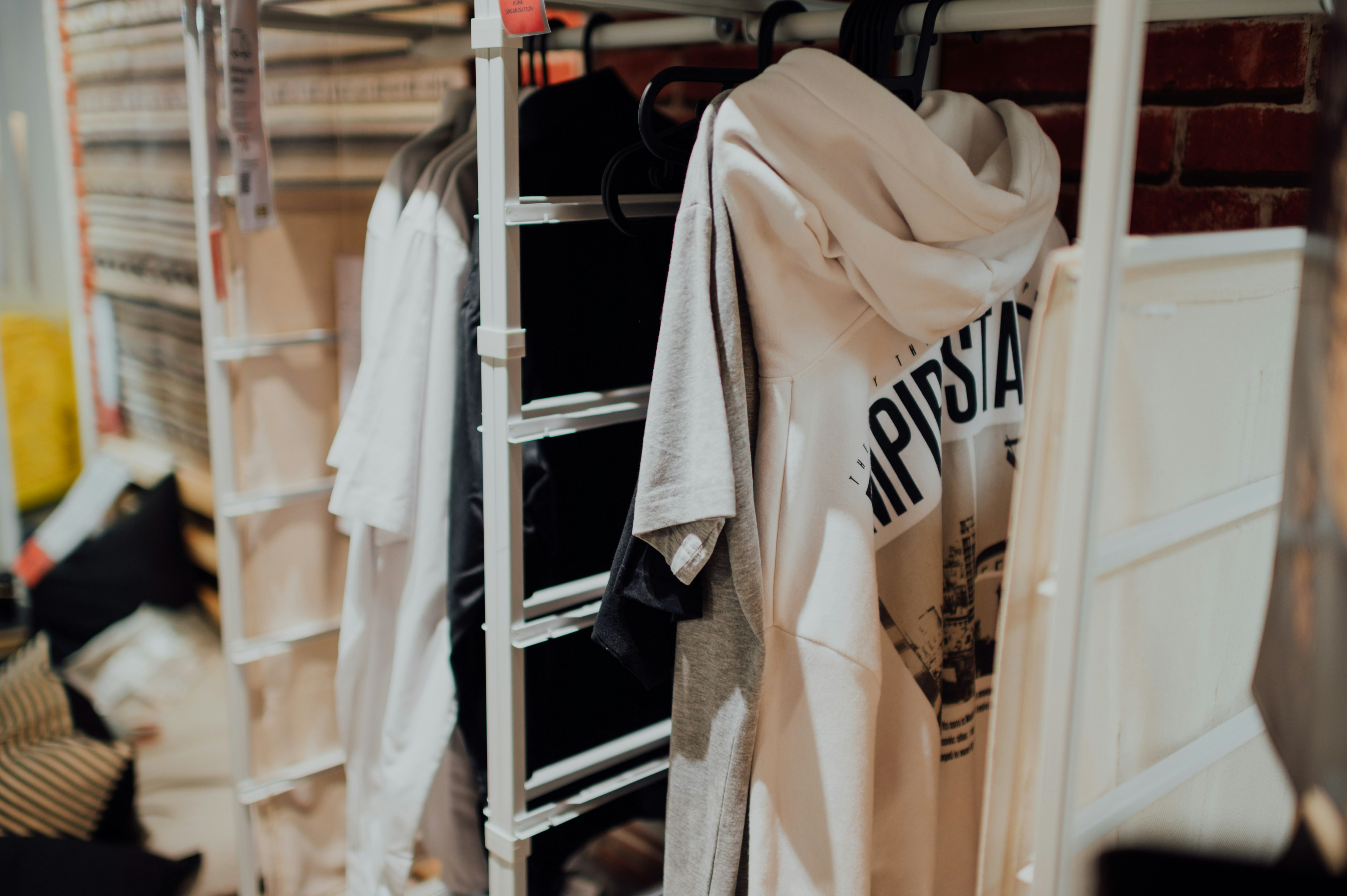 white and black t-shirt