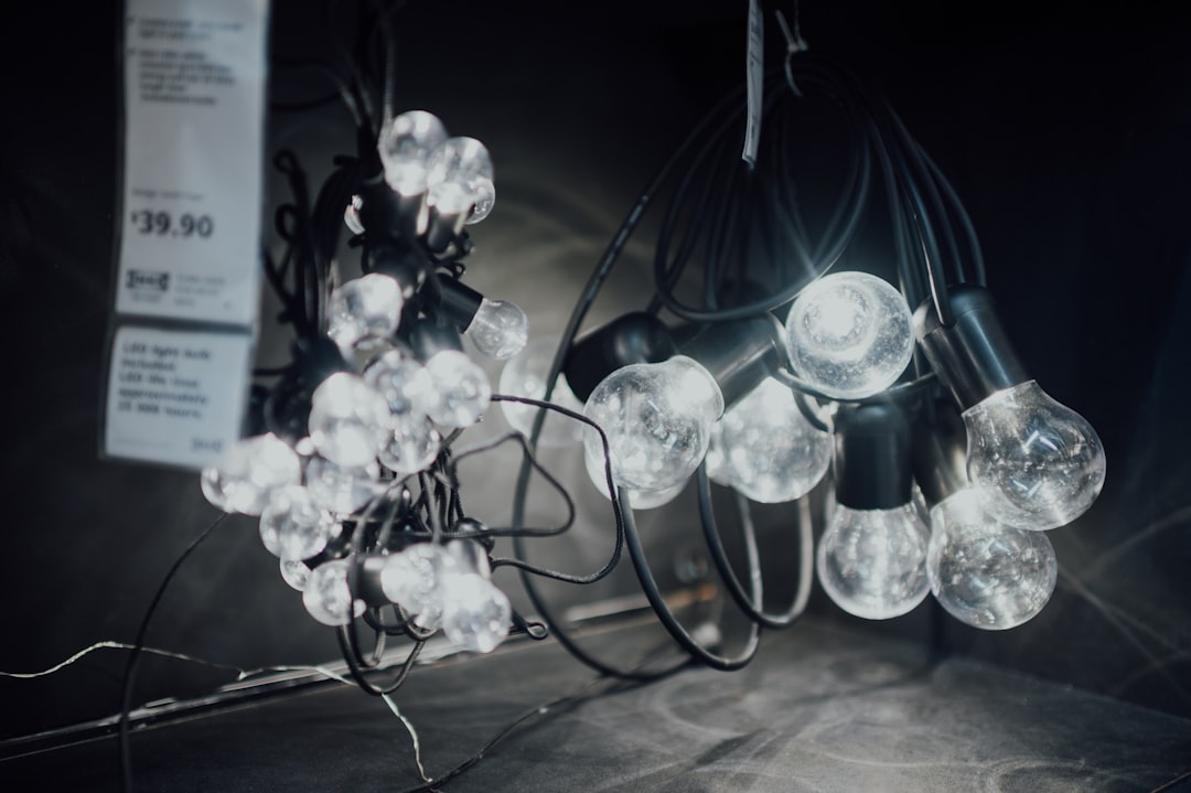 white and black glass chandelier