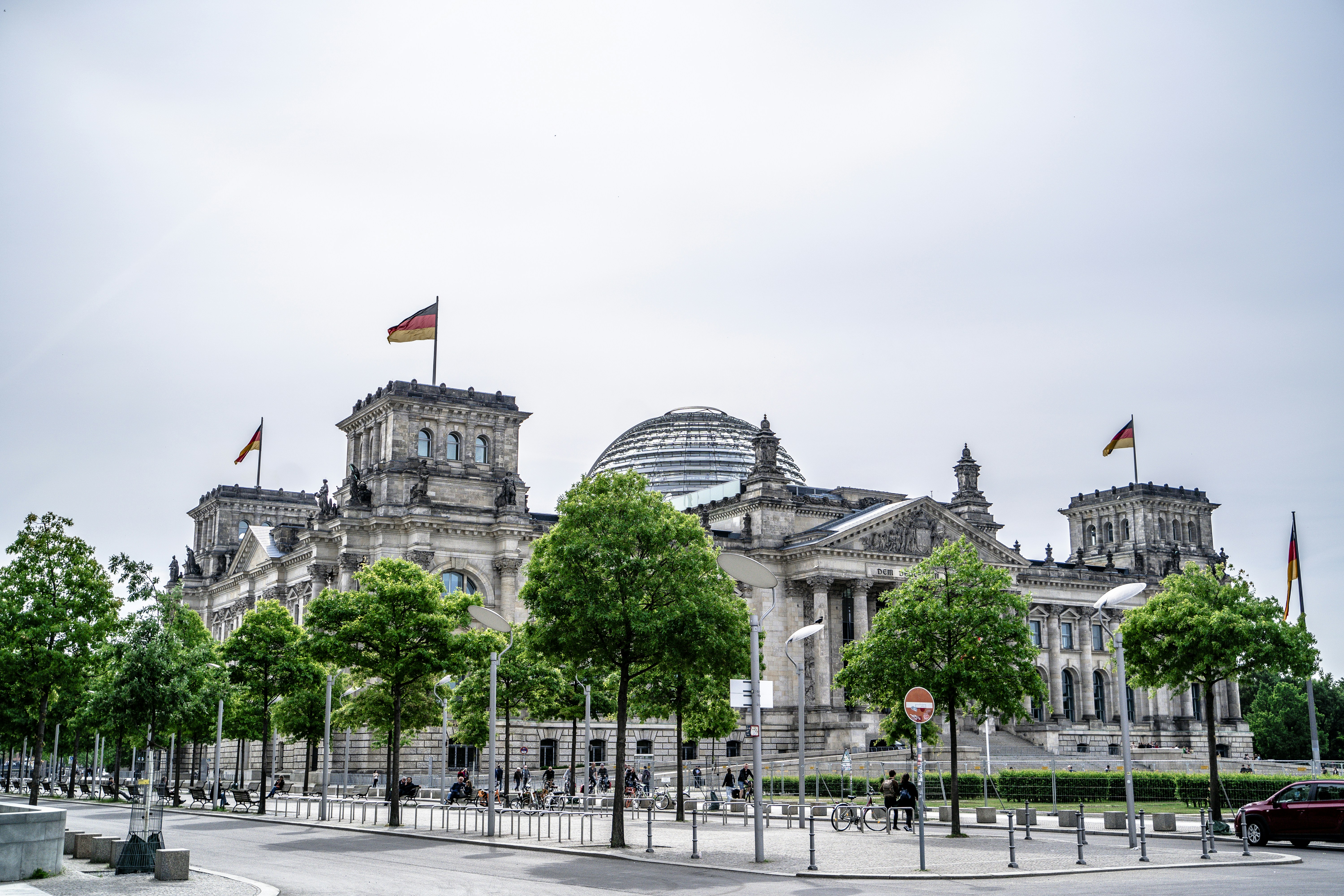 View of famous Reichstag building in Berlin, Germany.