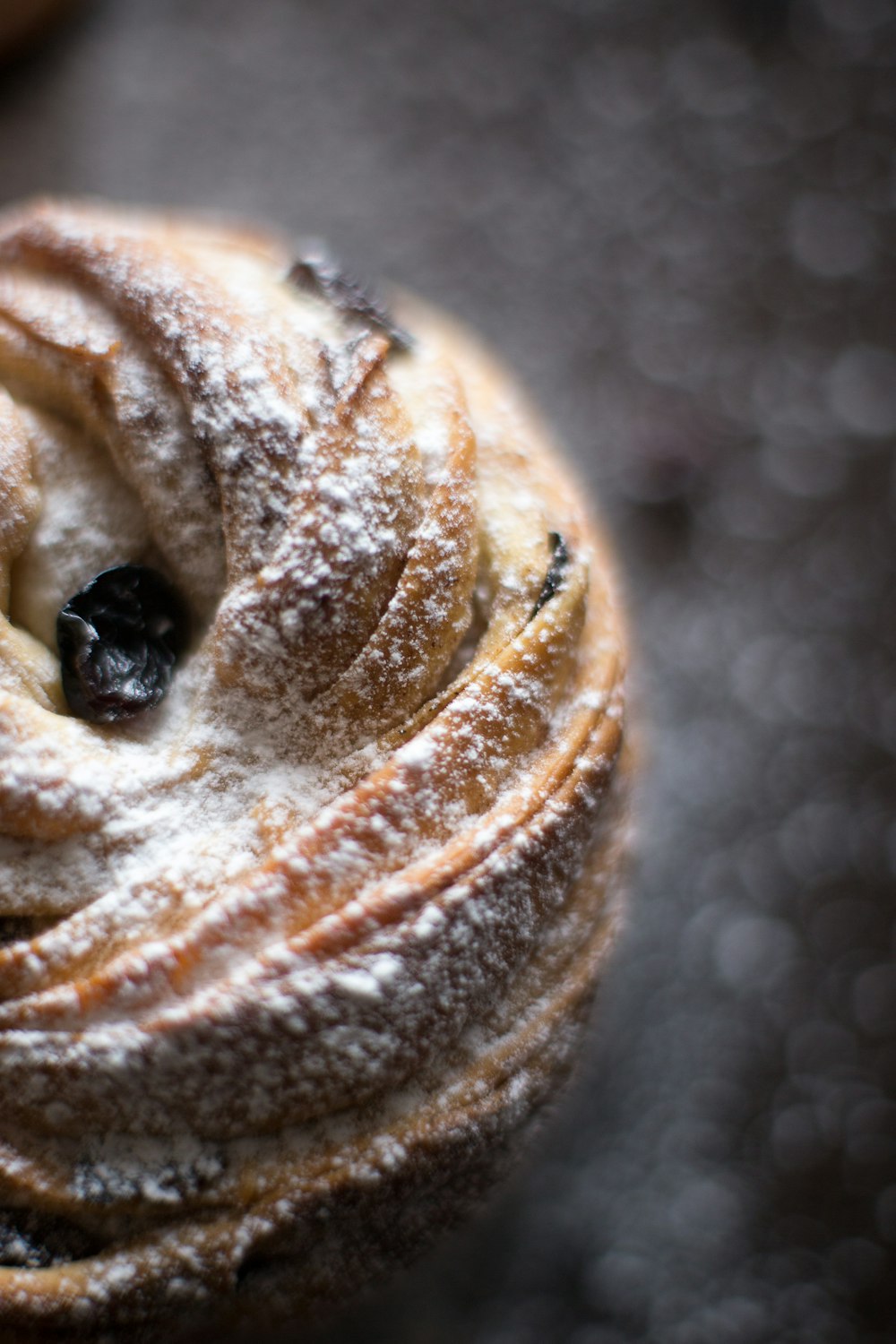 brown doughnut with white cream