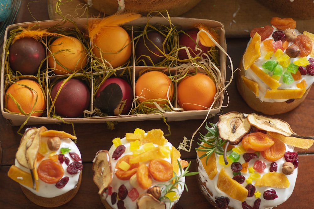 brown eggs on brown wooden tray