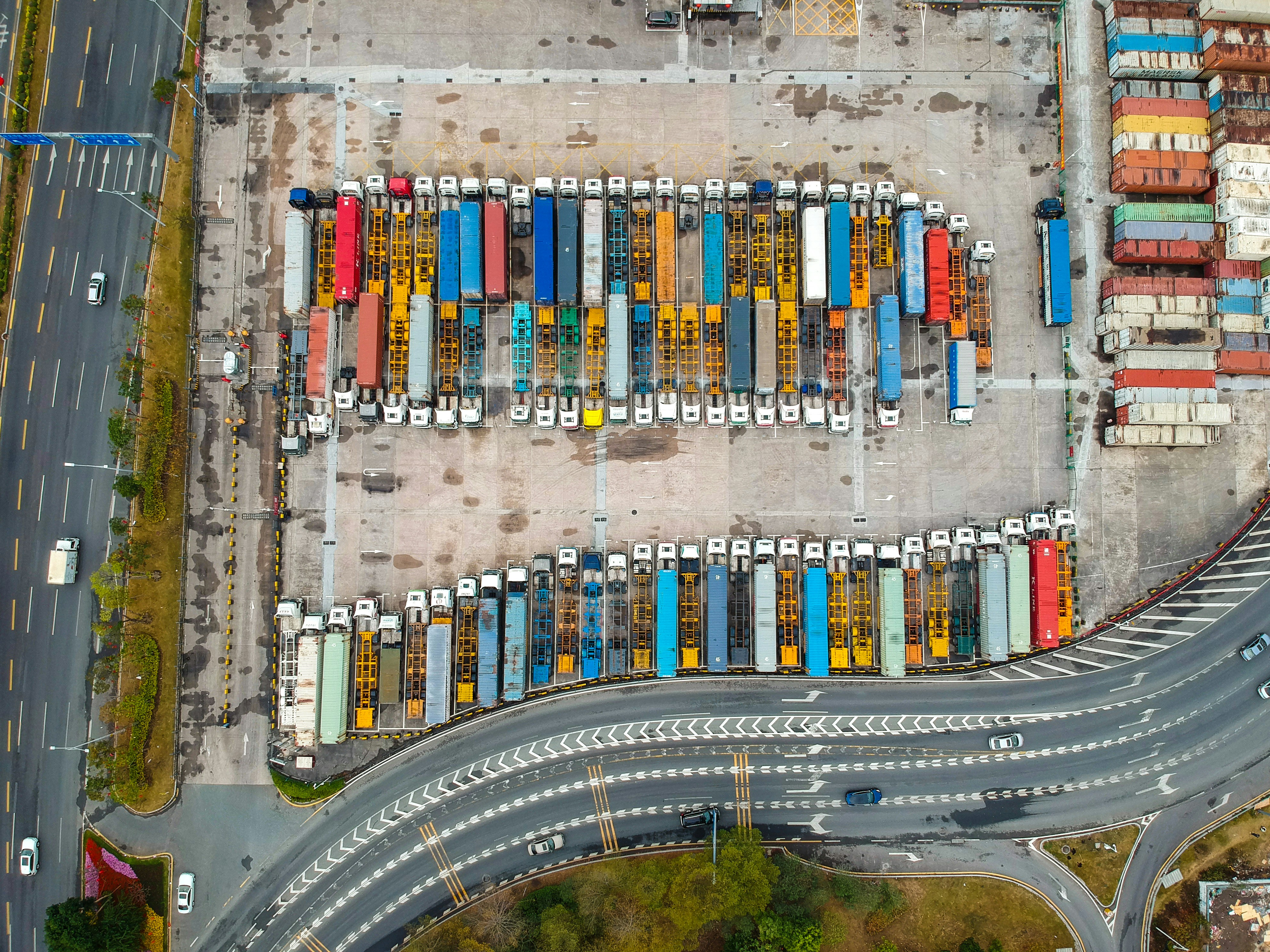 aerial view of city buildings