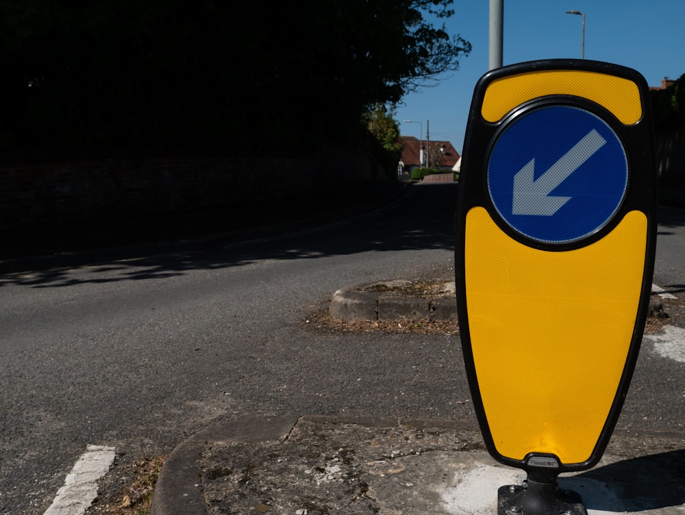 yellow and black road sign