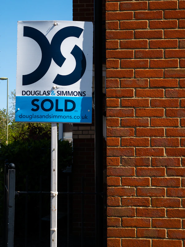 Sold sign on a residential property