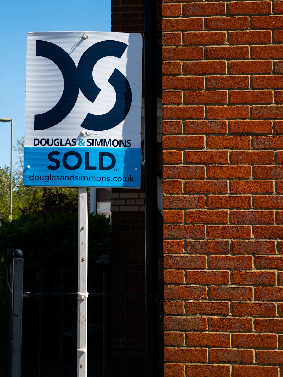 Sold sign on a residential property