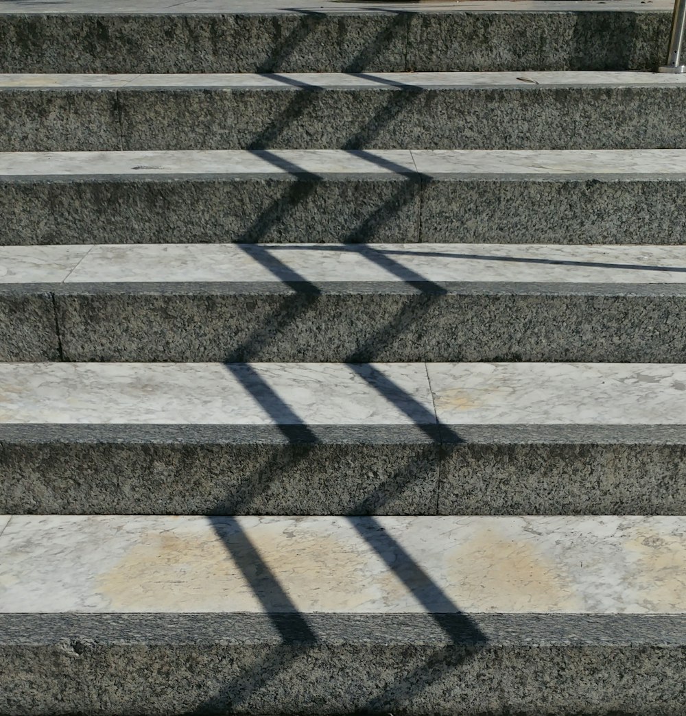 gray and white concrete stairs